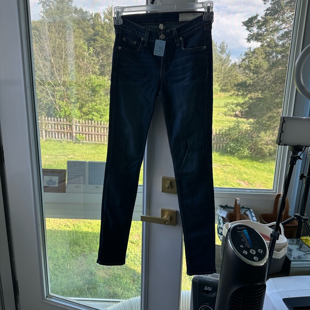 rag & bone Blue Skinny Jeans with Premium Stretch